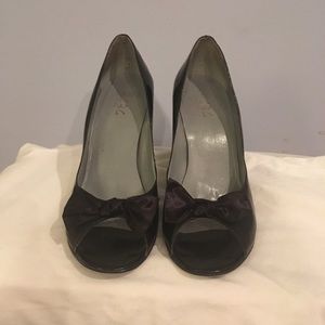 BCBG Black Patent Leather Party Pumps